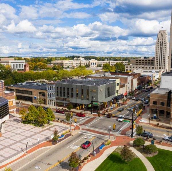 ariel view of Battle Creek